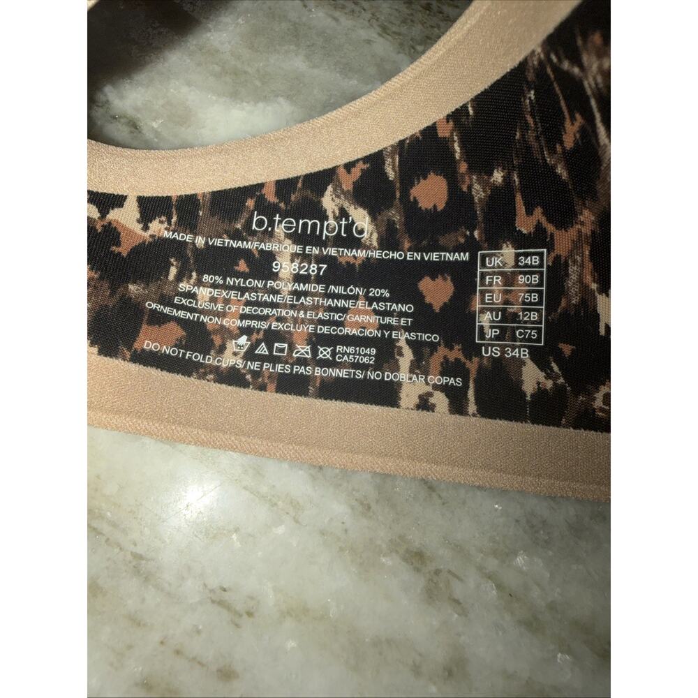 B.Tempt'd Nude Convertible Push-Up Bra Size 34B (AB4) - Picture 3 of 3